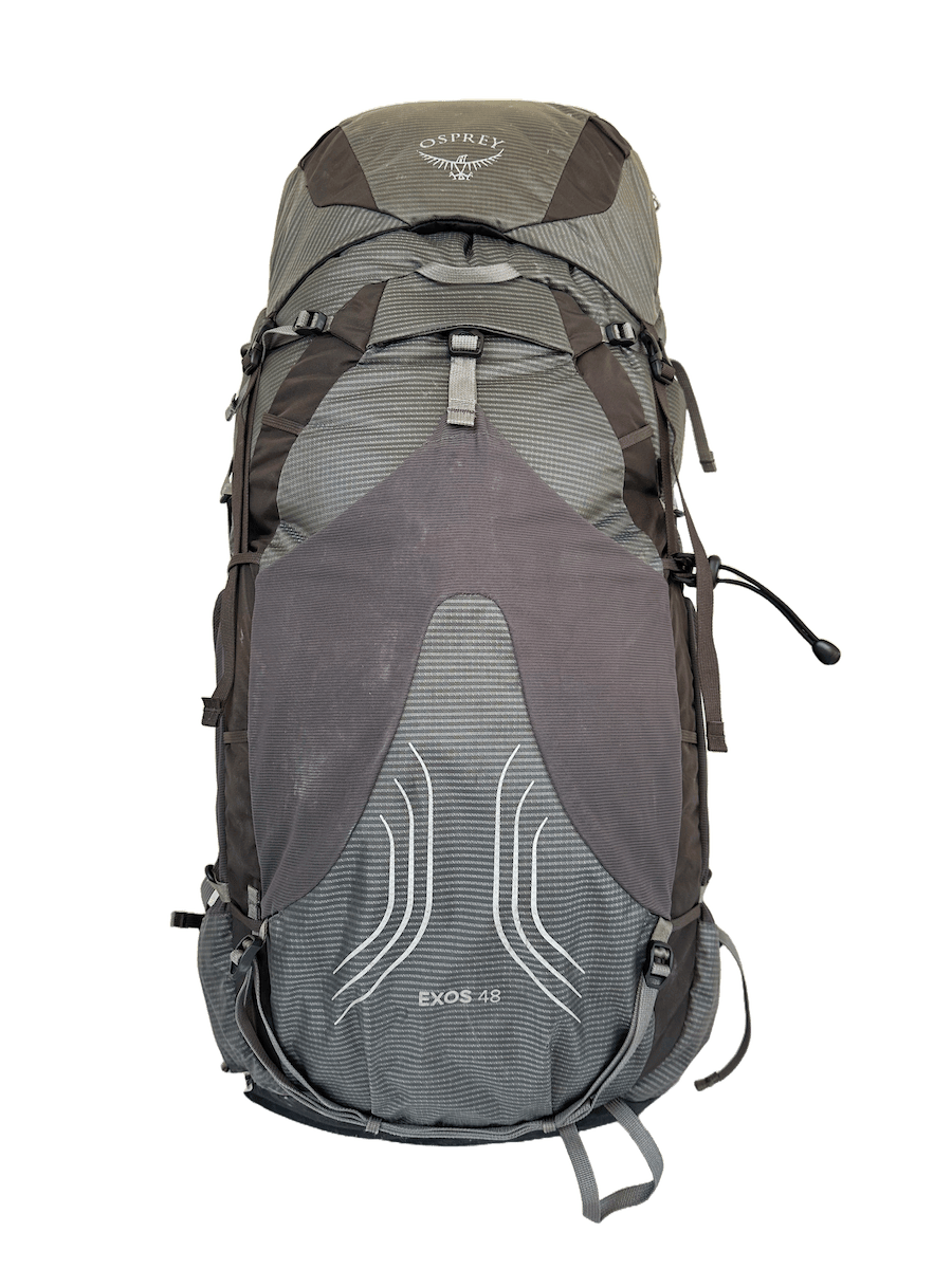 Osprey Exos 48 liter ultralight backpacking pack.